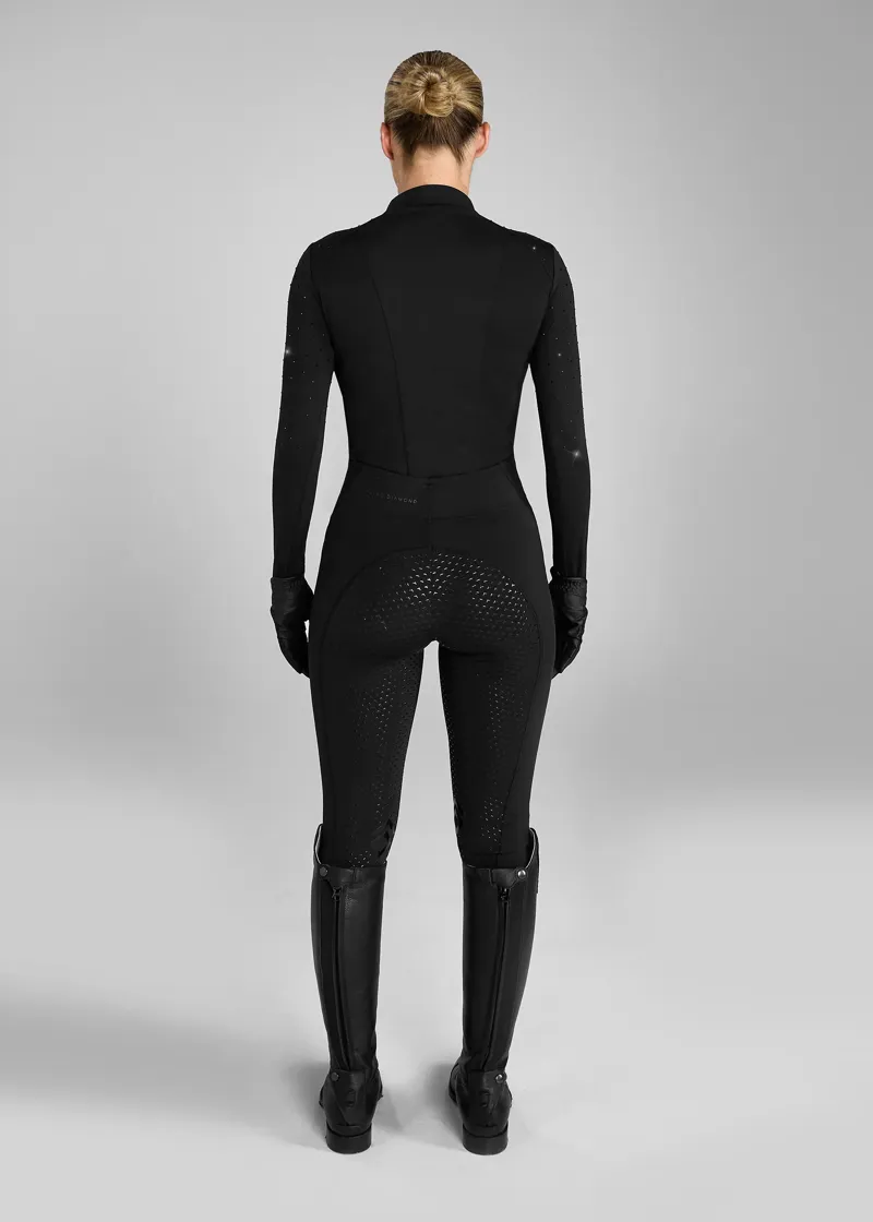 Aztec Diamond Crystal Legging Full Seat - Black-2