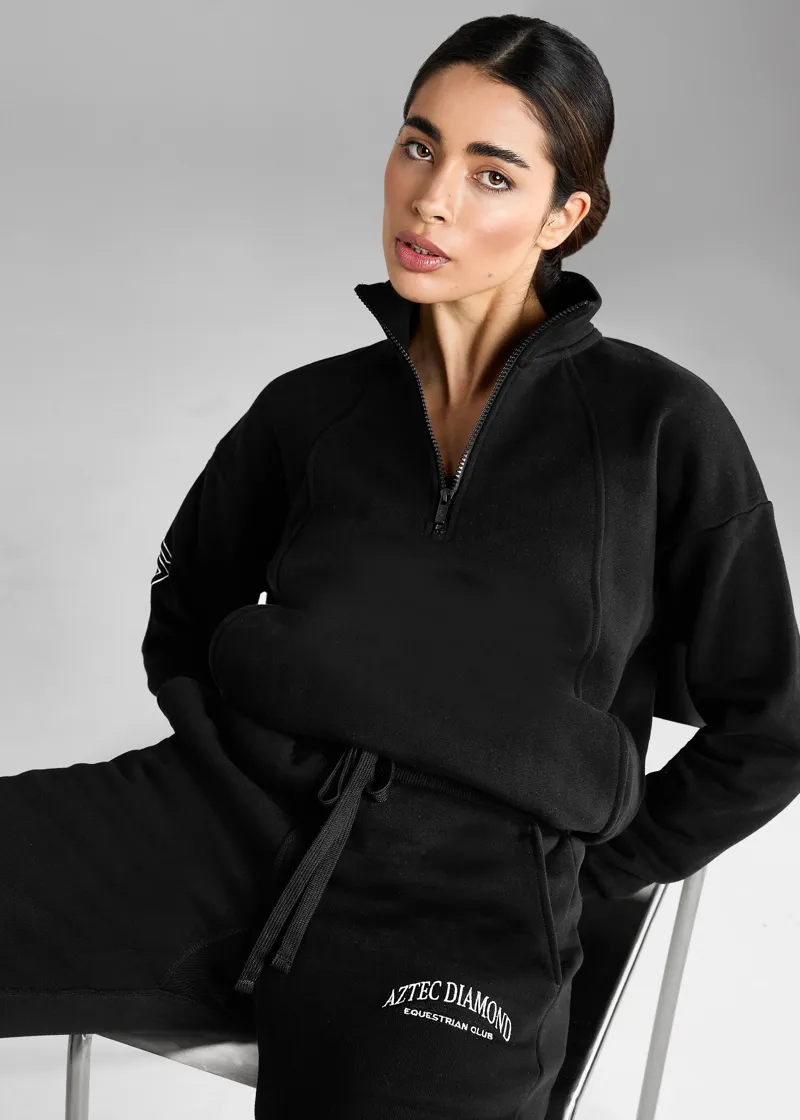 Aztec Diamond EQ Club Half Zip Sweater Black-5