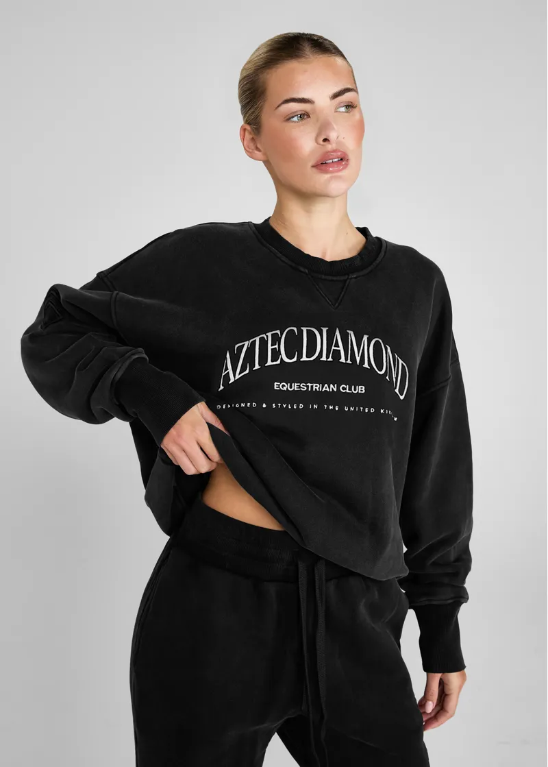 Aztec Diamond EQ Club Crew Neck - Black-2