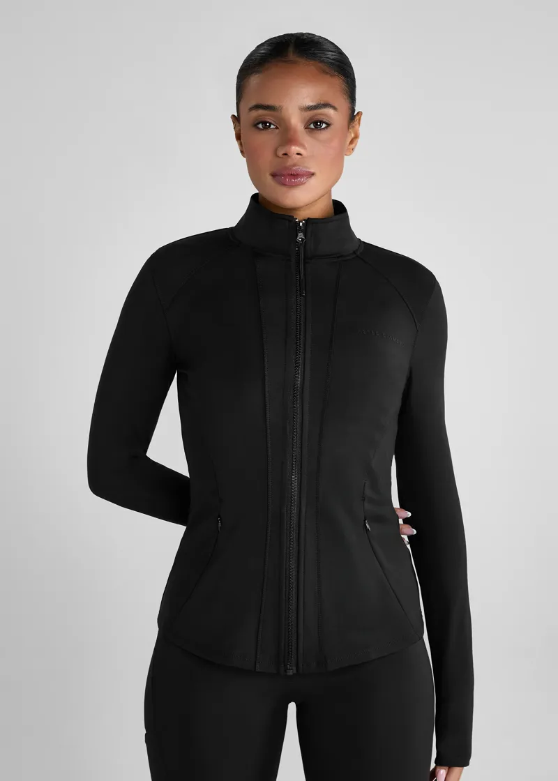 AZTEC DIAMOND ESSENTIALS FITTED JACKET - BLACK