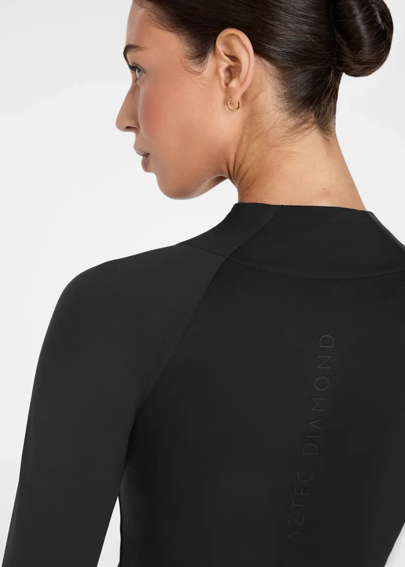 Aztec Diamond Soft Fleece Thermal Top - Black-3