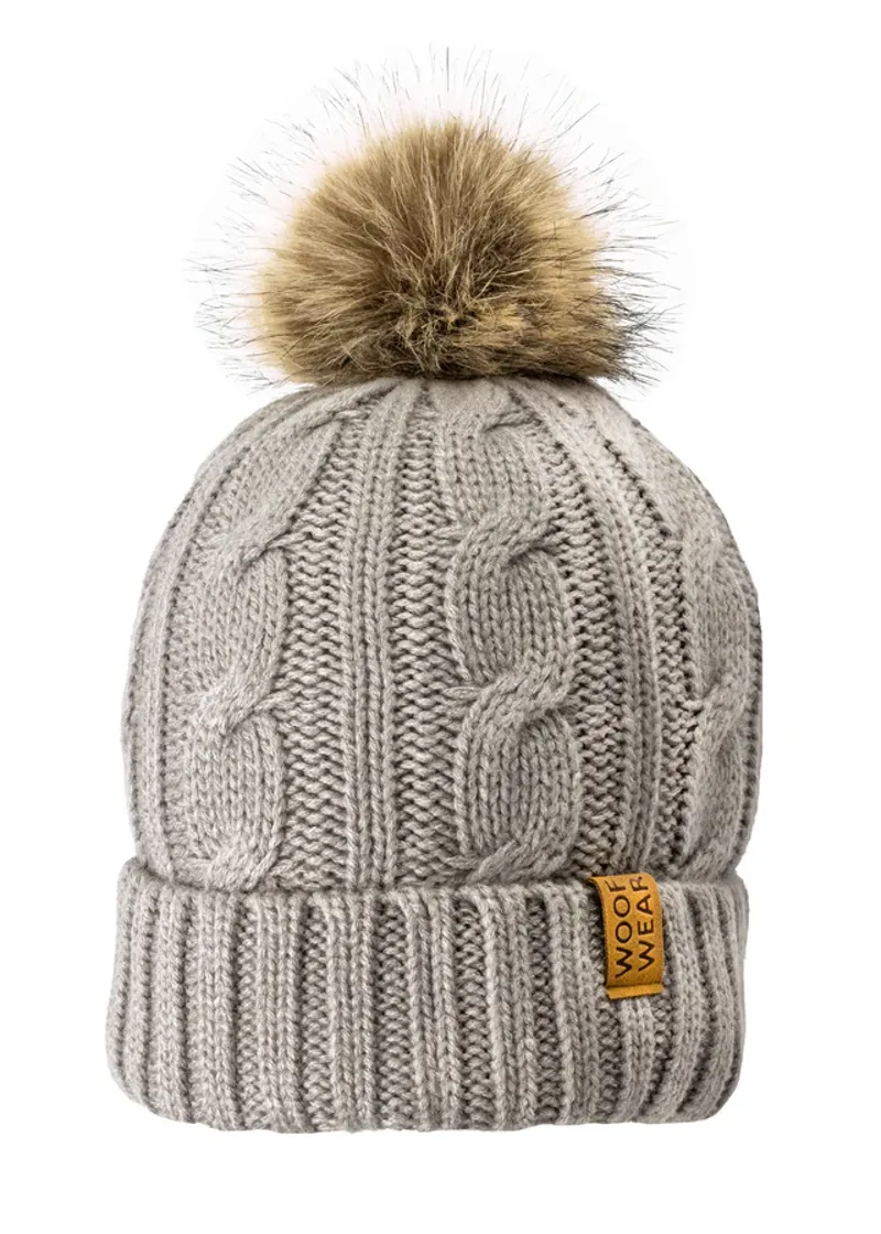 Woof Wear Cable Beanie - Stone-1