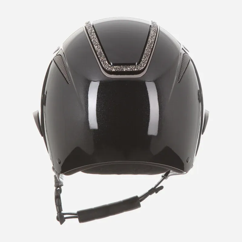 Evoke Callisto Wide Peak Black Metallic/Marcasite Crystal Frame-3