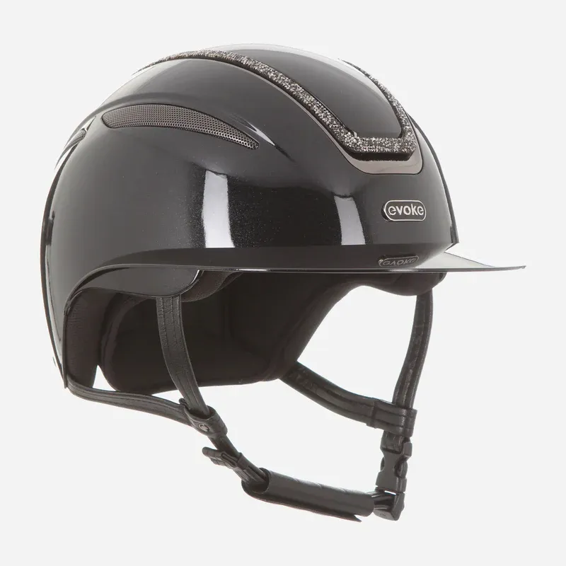 Evoke Callisto Wide Peak Black Metallic/Marcasite Crystal Frame-5