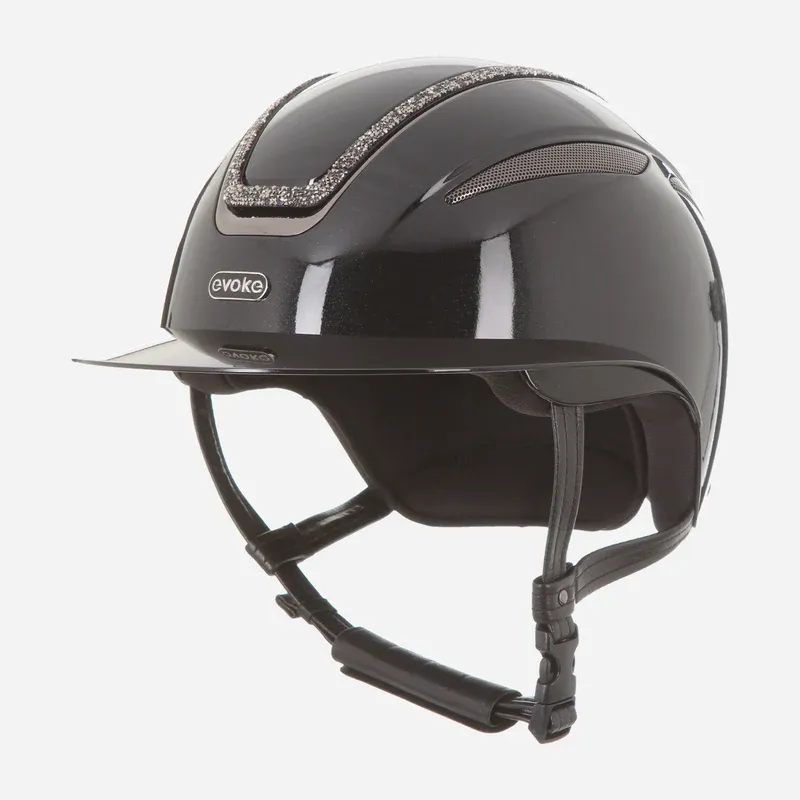 Evoke Callisto Wide Peak Black Metallic/Marcasite Crystal Frame-1