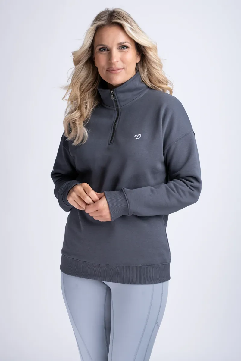 Mochara Half Zip Sweatshirt - Charcoal Grey