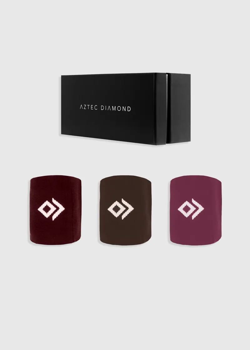 Aztec Diamond Autumn Socks Gift Box - Cherry/Mocha/Raspberry-5