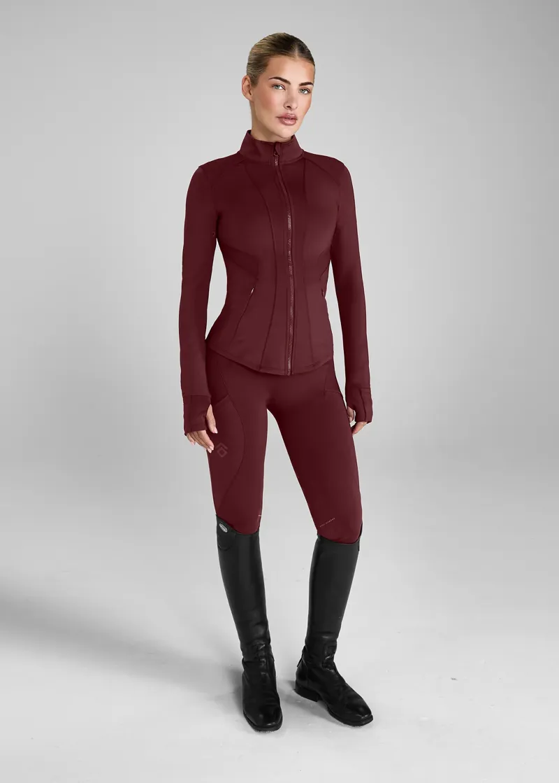 Aztec Diamond Core Fitted Jacket - Cherry-1