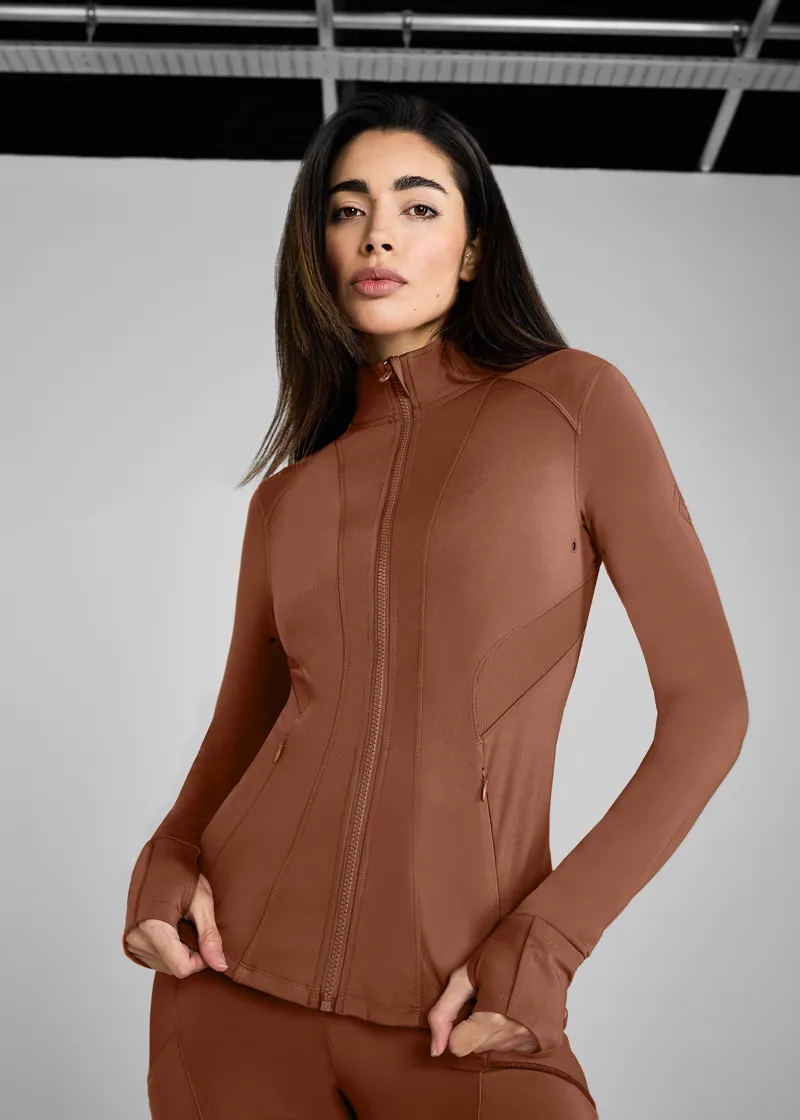 Aztec Diamond Core Fitted Jacket - Chestnut