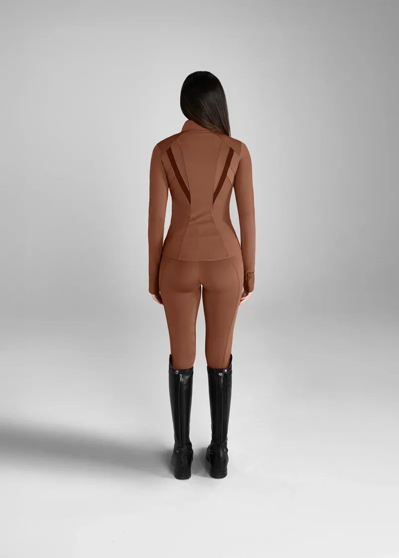 Aztec Diamond Core Fitted Jacket - Chestnut-3