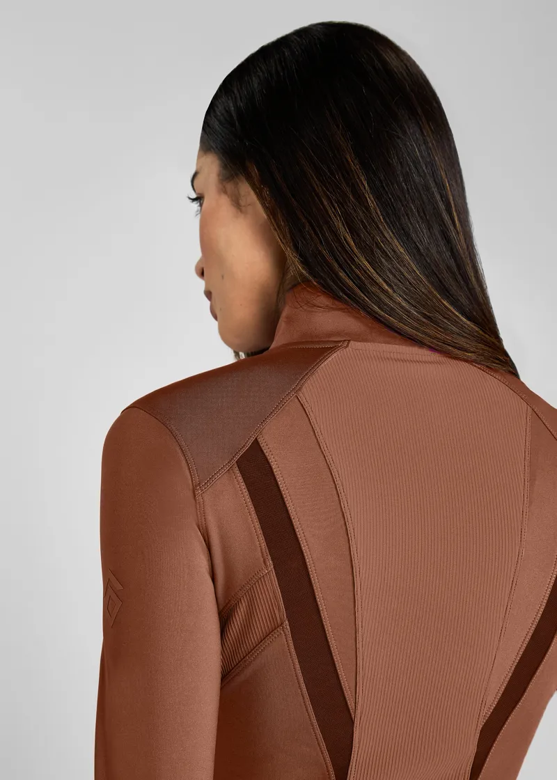 Aztec Diamond Core Fitted Jacket - Chestnut-2