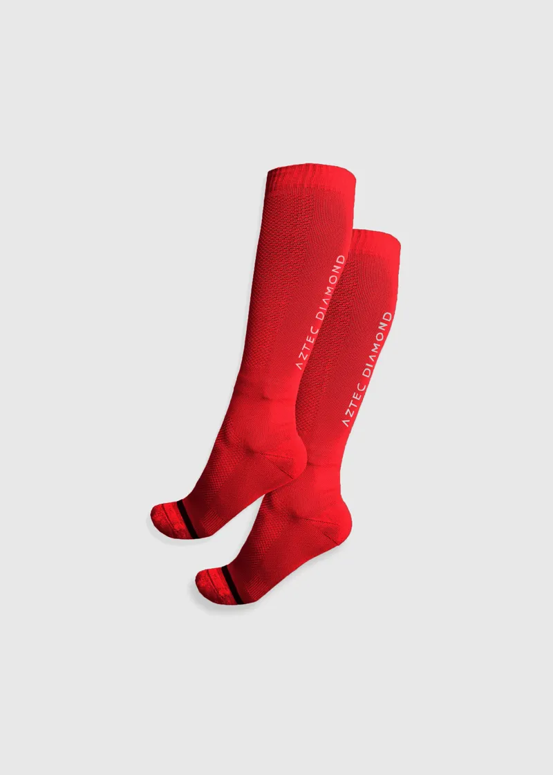 Aztec Diamond Technical Sock Twin Pack - Crimson-1
