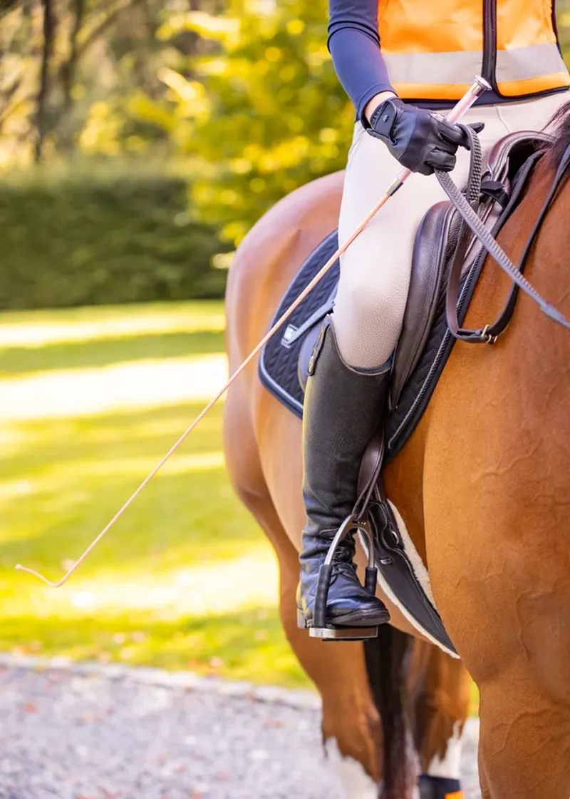 WoofWear Hi Vis Riding Whip 110cm - Orange-2
