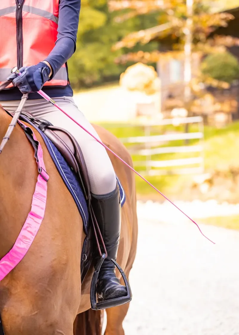 WoofWear Hi Vis Riding Whip 110cm - Pink-3