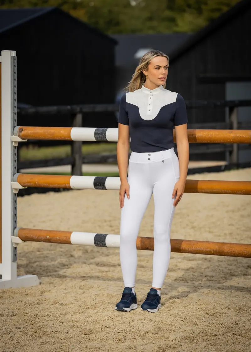 Woofwear Elite Competition Riding Tights -White-1