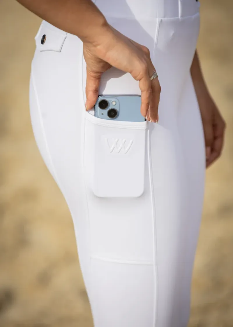 Woofwear Elite Competition Riding Tights -White-2