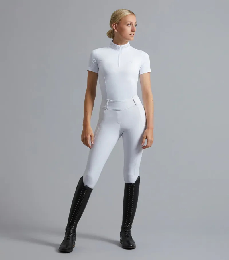 Premier Equine Ladies Electra Full Seat Gel Riding Tights - White