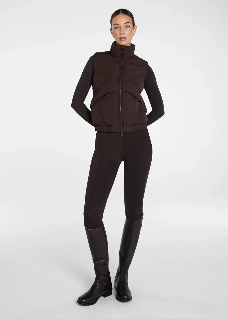 Aztec Diamond Core Mid-layer Gilet - Espresso-2