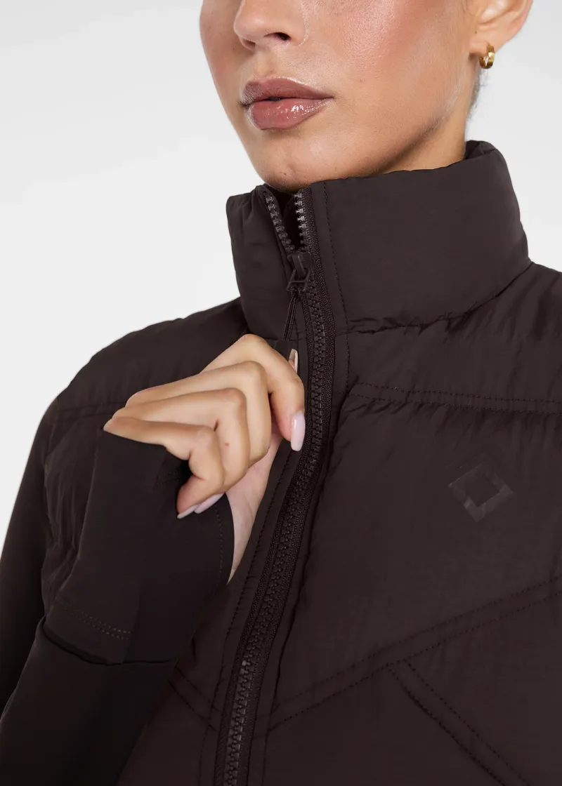 Aztec Diamond Core Mid-layer Gilet - Espresso-3
