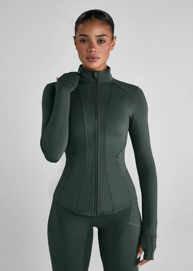 Aztec Diamond Core Fitted Jacket - Fern-2