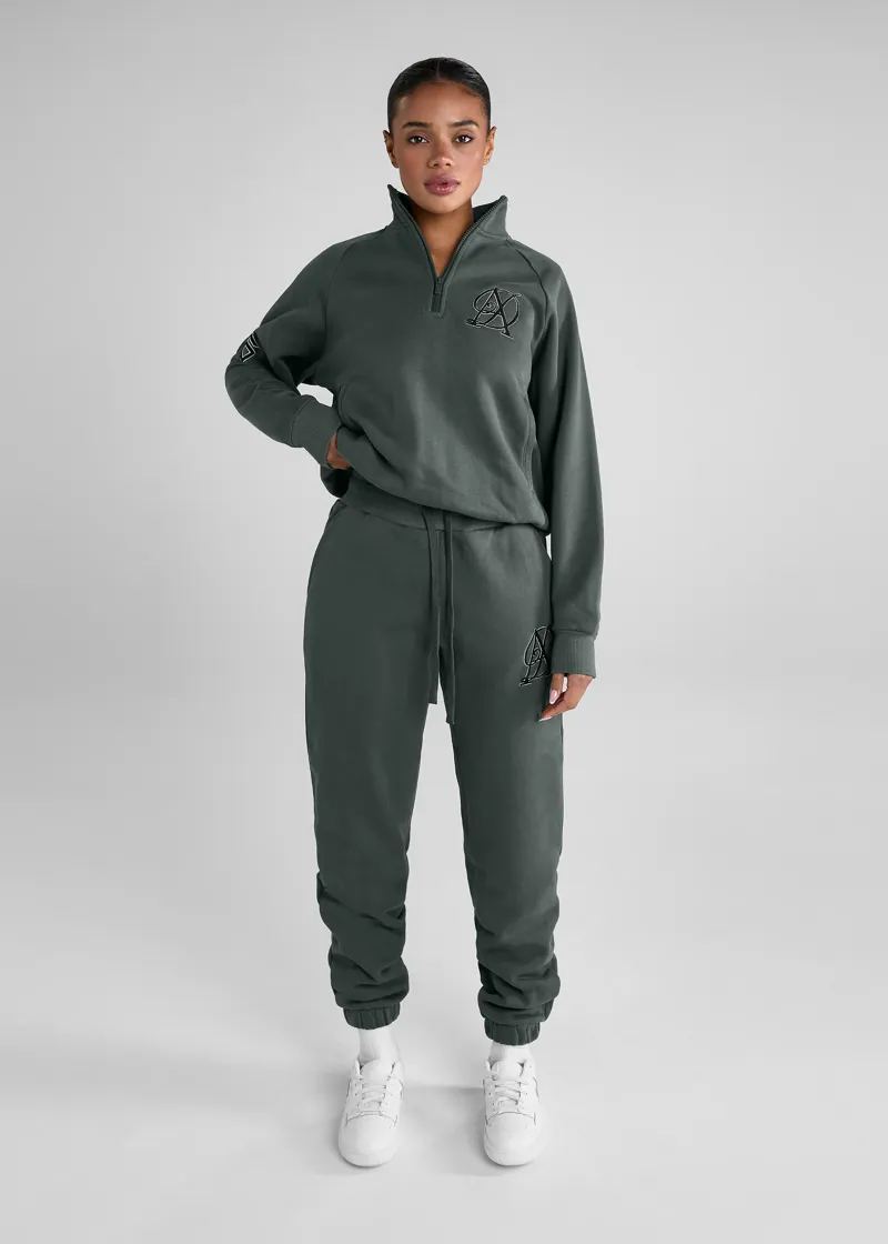 Aztec Diamond Sporting Goods Half Zip Sweater - Fern-2