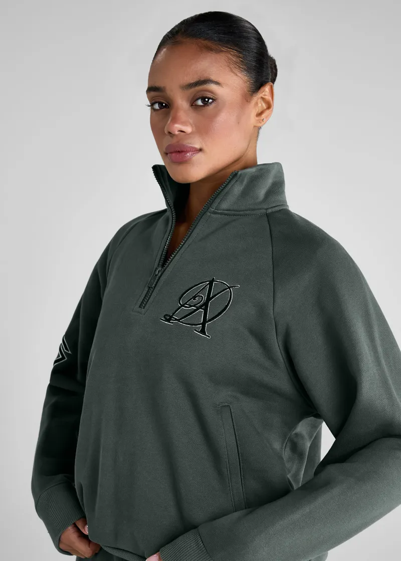 Aztec Diamond Sporting Goods Half Zip Sweater - Fern-1