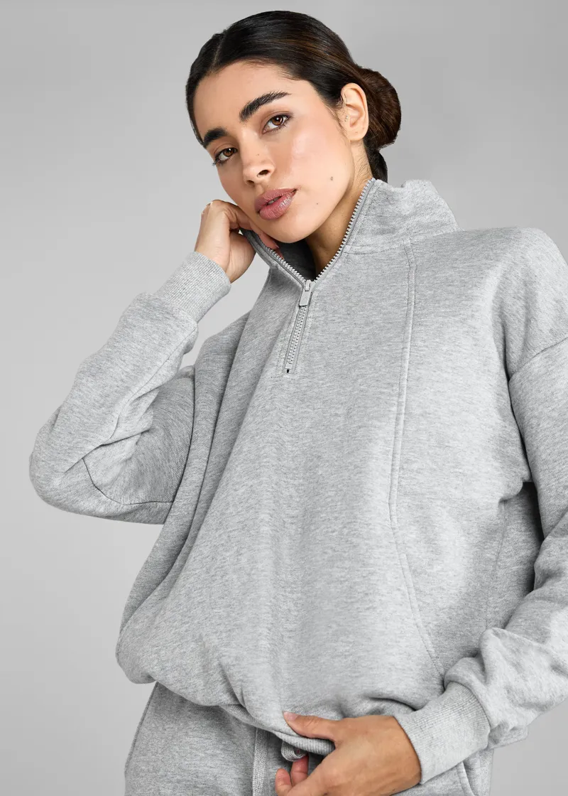 Aztec Diamond EQ Club Half Zip Sweater Grey-4