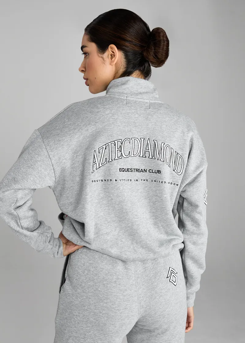 Aztec Diamond EQ Club Half Zip Sweater Grey-1