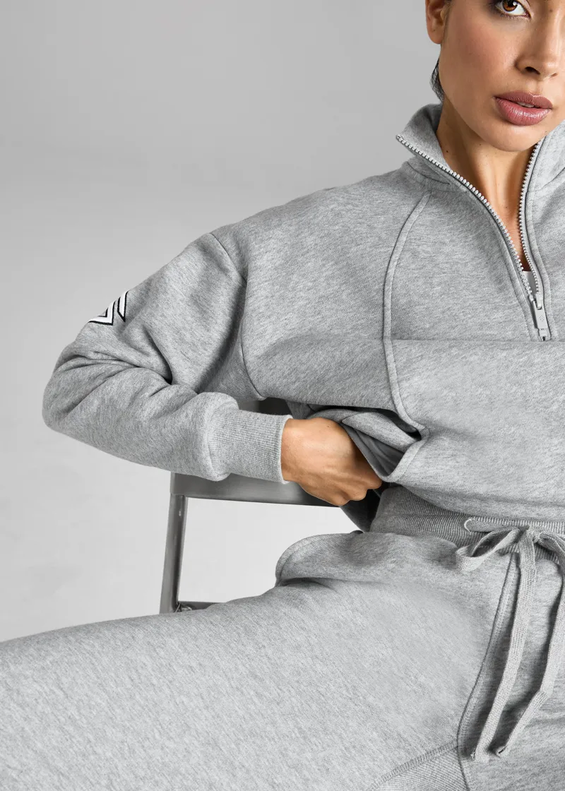 Aztec Diamond EQ Club Half Zip Sweater Grey-3