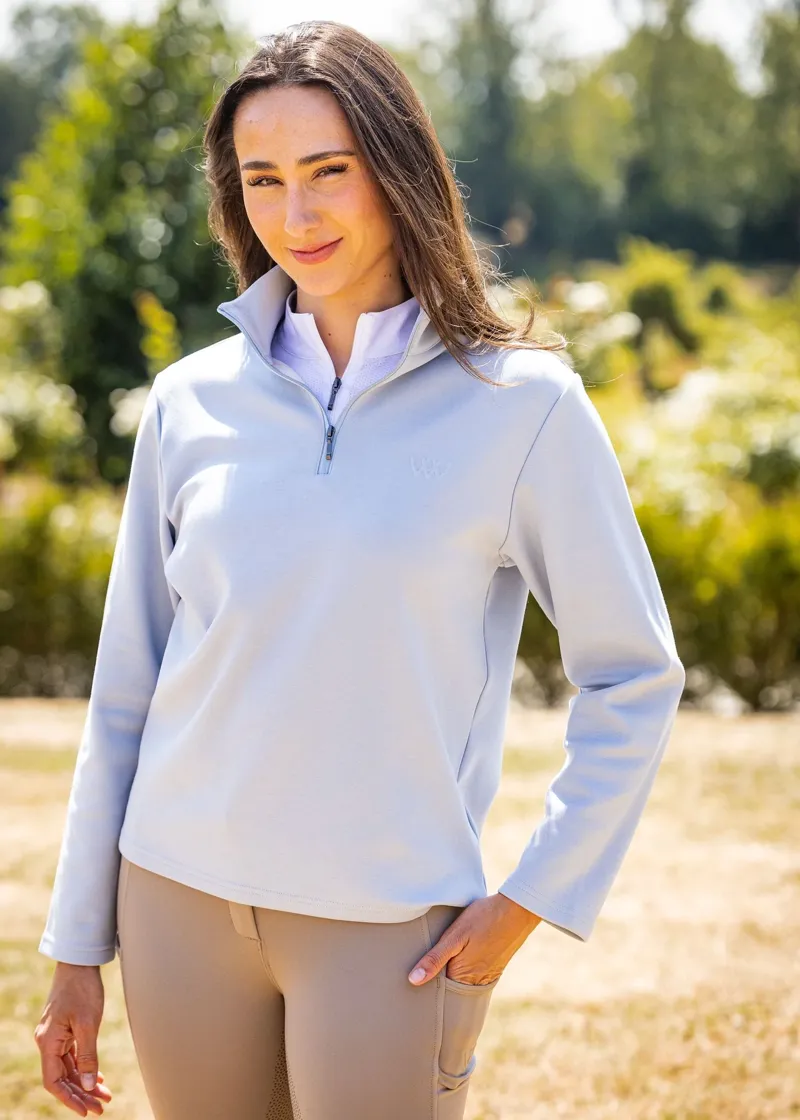 Woof Wear Ladies 1/4 Zip Fleece - Powder Blue-1