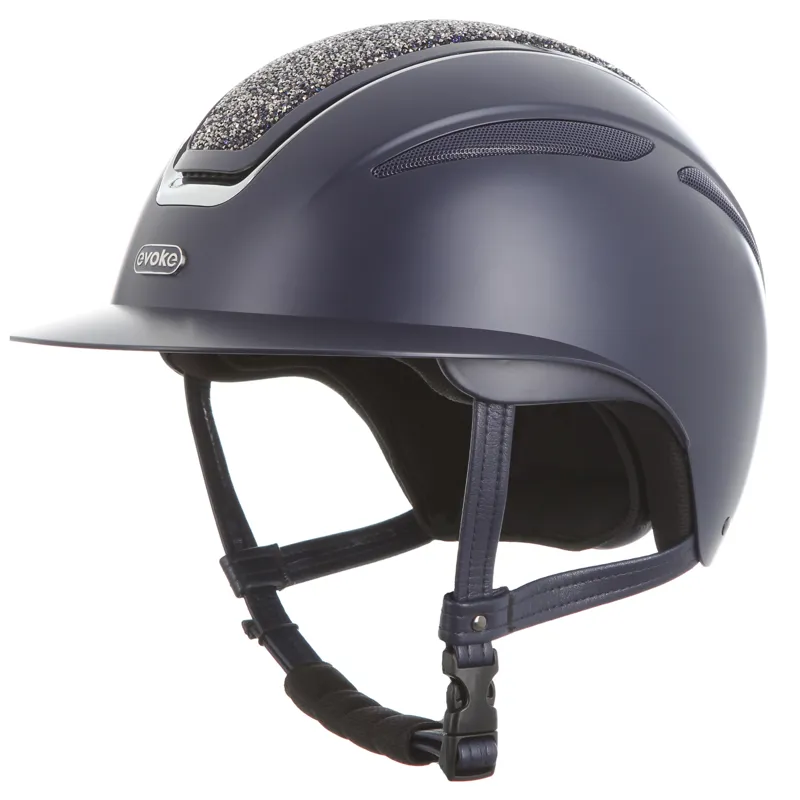 Evoke Callisto Wide Peak Hat - Navy/Navy Crystal-1