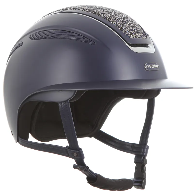 Evoke Callisto Wide Peak Hat - Navy/Navy Crystal