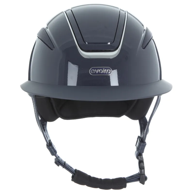 Evoke Callisto Wide Peak Hat - Navy Metallic/Chrome-2