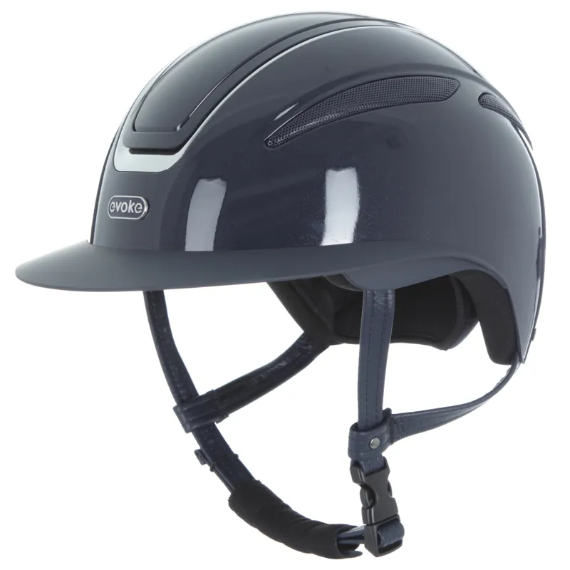 Evoke Callisto Wide Peak Hat - Navy Metallic/Chrome-1