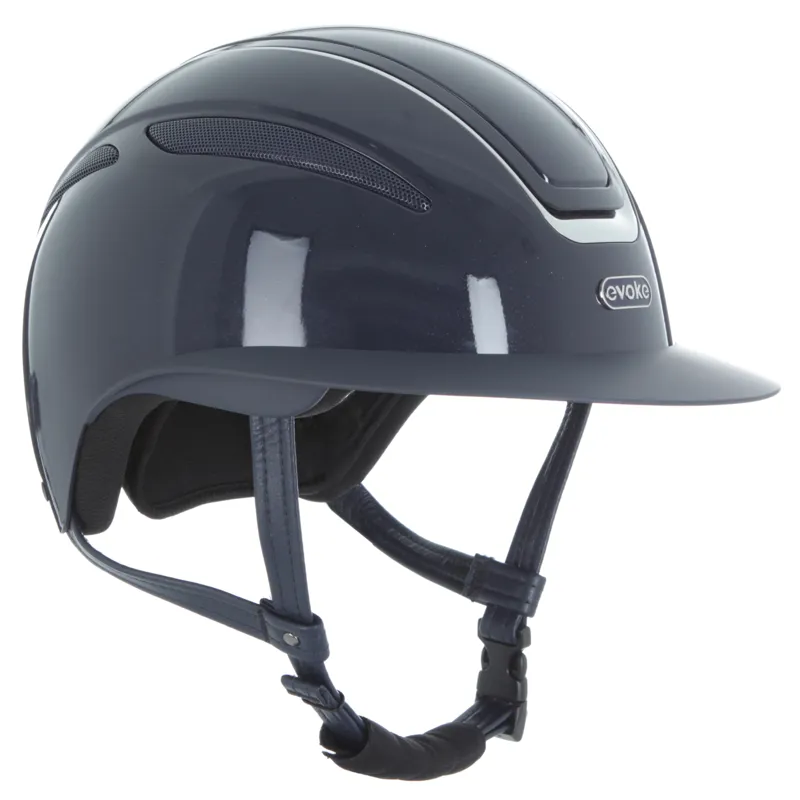 Evoke Callisto Wide Peak Hat - Navy Metallic/Chrome