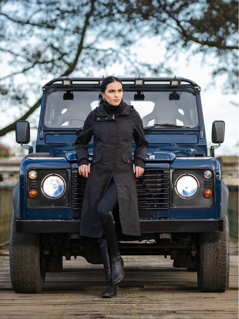 LeMieux Amelie Waterproof Lightweight Riding Coat - Black-3