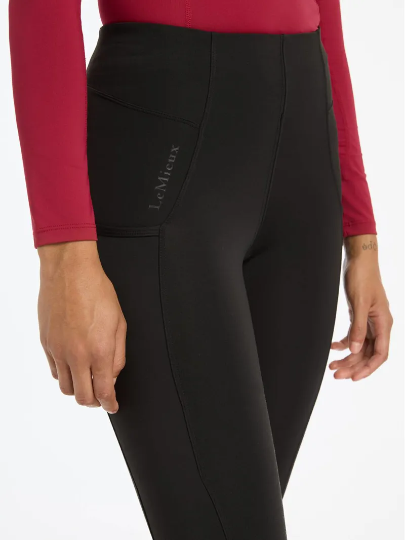 LeMieux Naomi Full Seat Pull On Breeches - Black-2