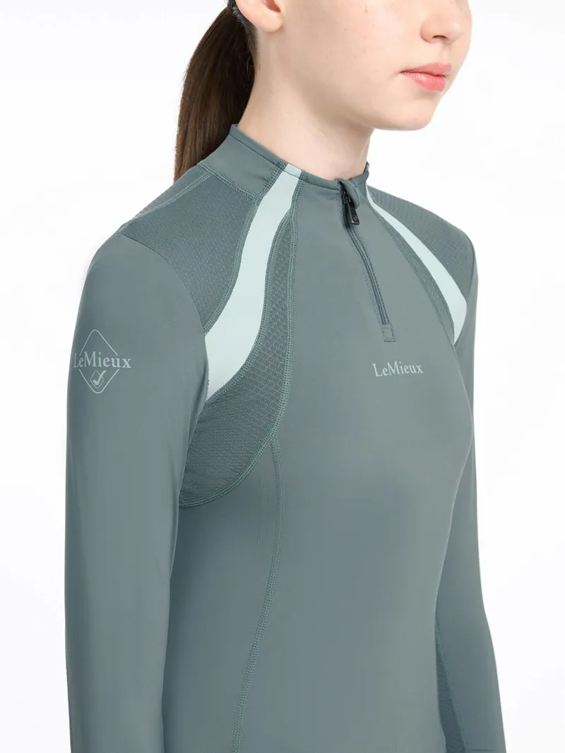 LeMieux Young Rider Mia Mesh Base Layer Petrol-2
