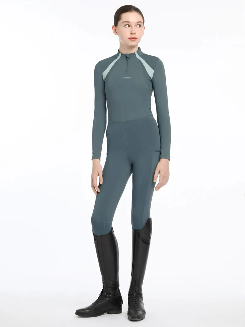 LeMieux Young Rider Mia Mesh Base Layer Petrol-5