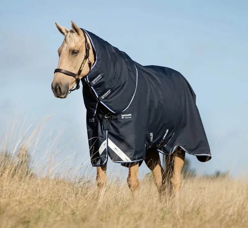 Horseware Amigo Bravo 12 Plus Turnout 400g Heavy. Navy-Blue-Black-1