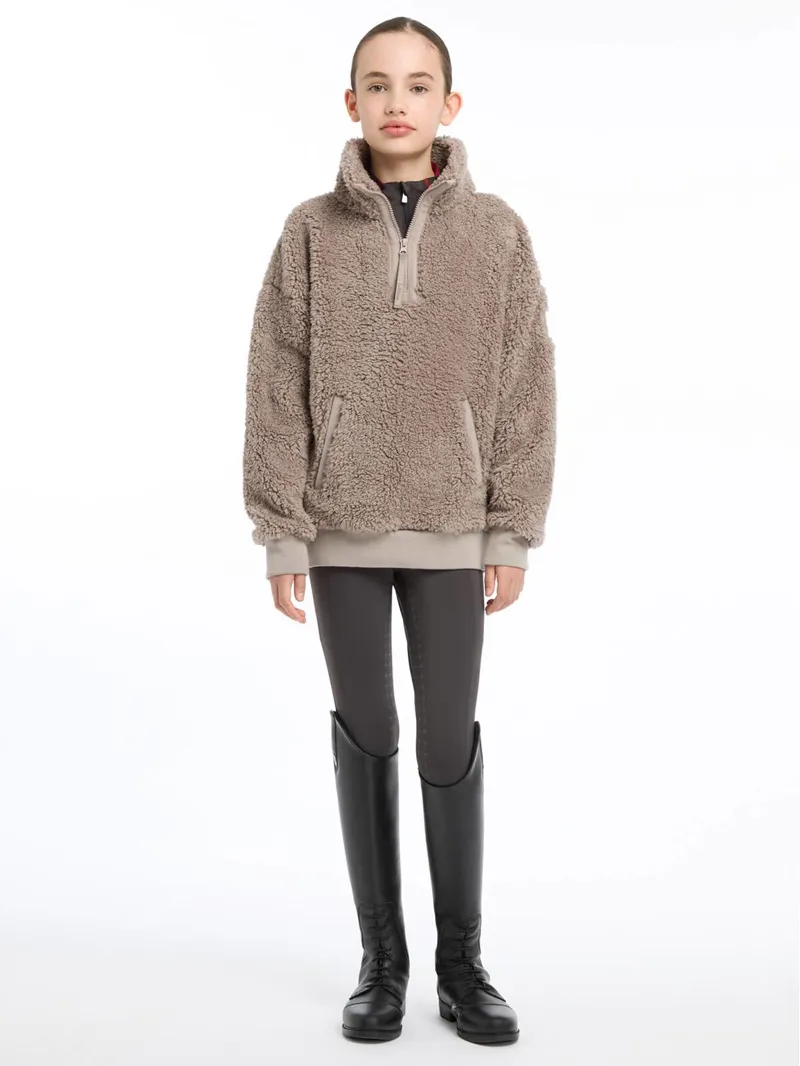 LeMieux Young Rider Tia Teddy Fleece-Ash-5