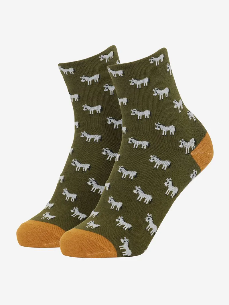 LeMieux Mini Character Socks 2pk-Donkey-2