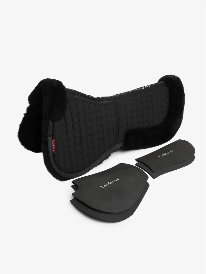 LeMieux Merino+ ProSorb 2 Pocket Half Pad Black/Black