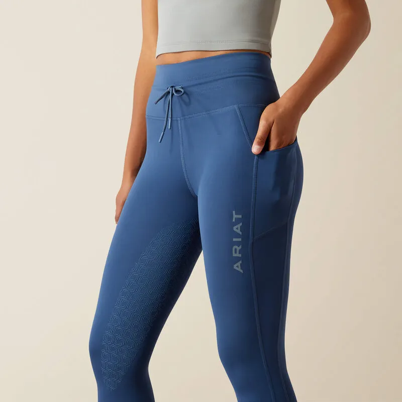 Ariat Womens Eos Elevate Half Grip Riding Tights - Dark Denim-3