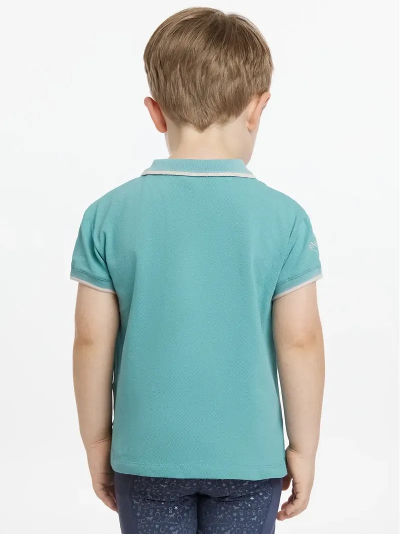 LeMieux Mini Polo Shirt - Lagoon-1