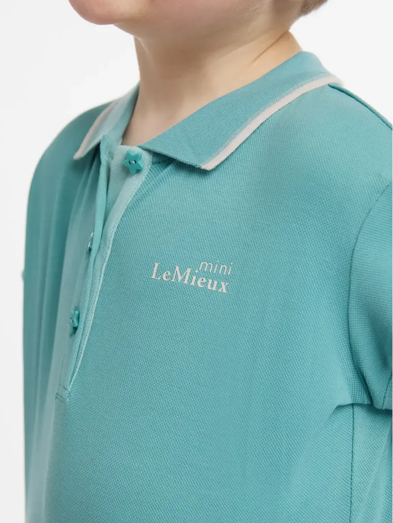LeMieux Mini Polo Shirt - Lagoon-2
