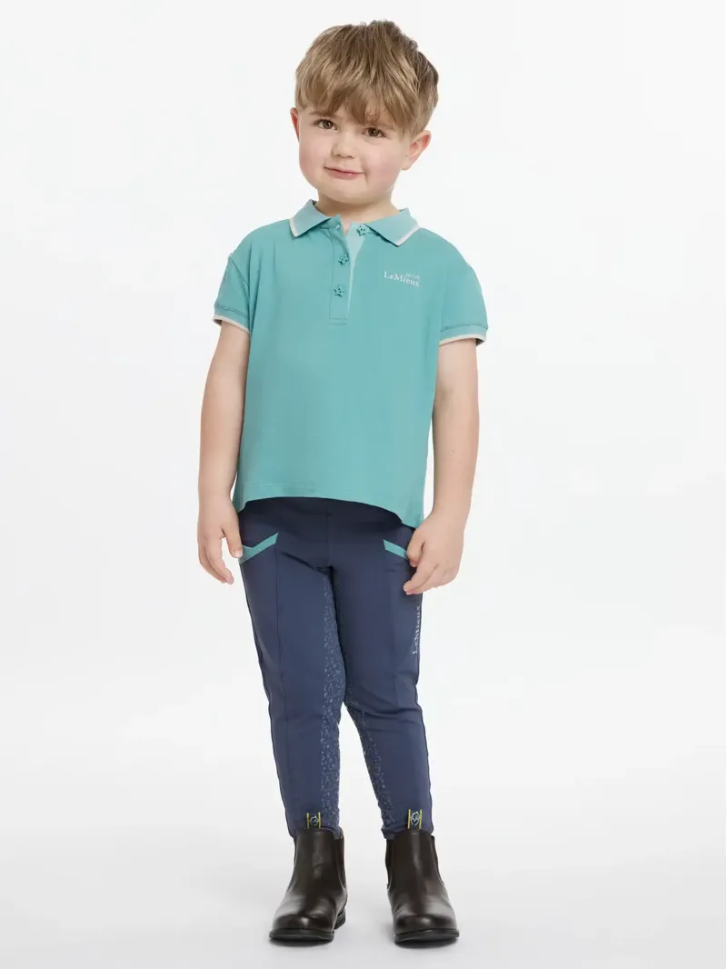 LeMieux Mini Polo Shirt - Lagoon-3