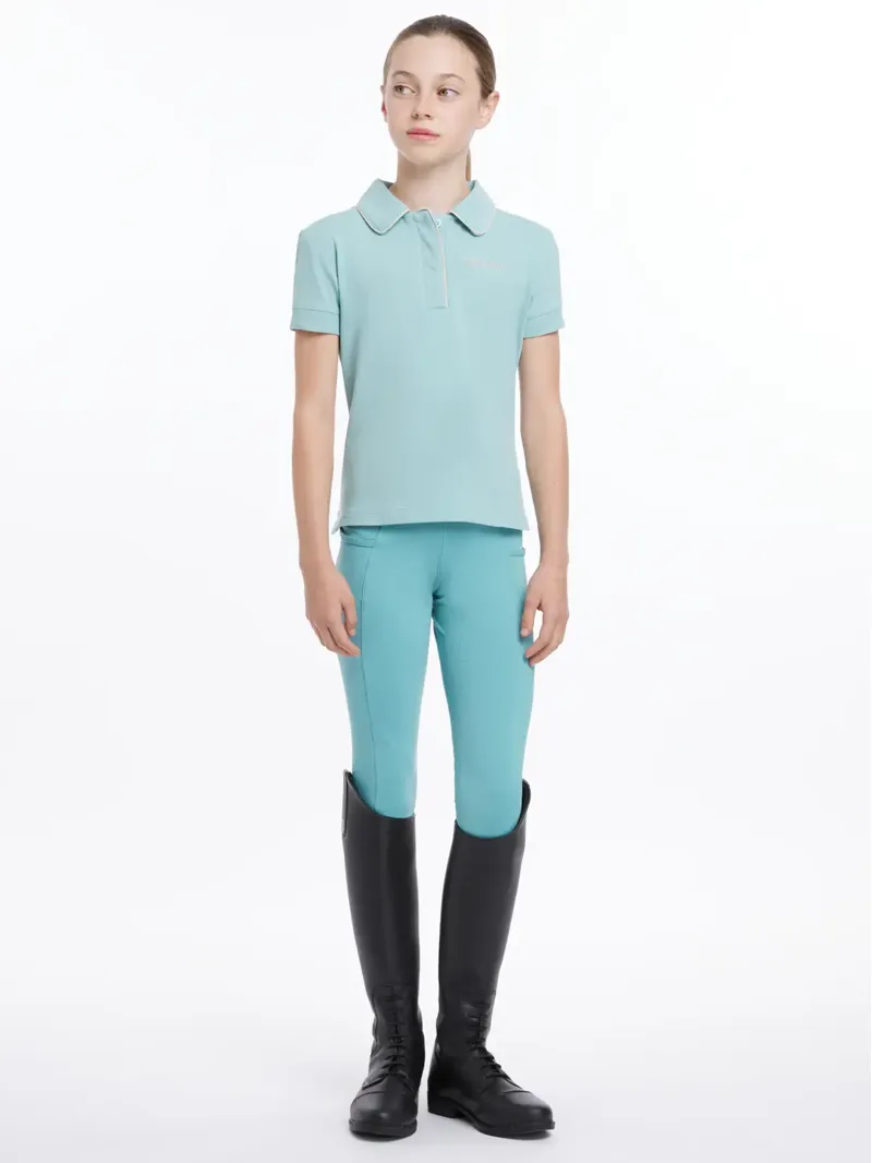 LeMieux Young Rider Polo Shirt - Aqua-2