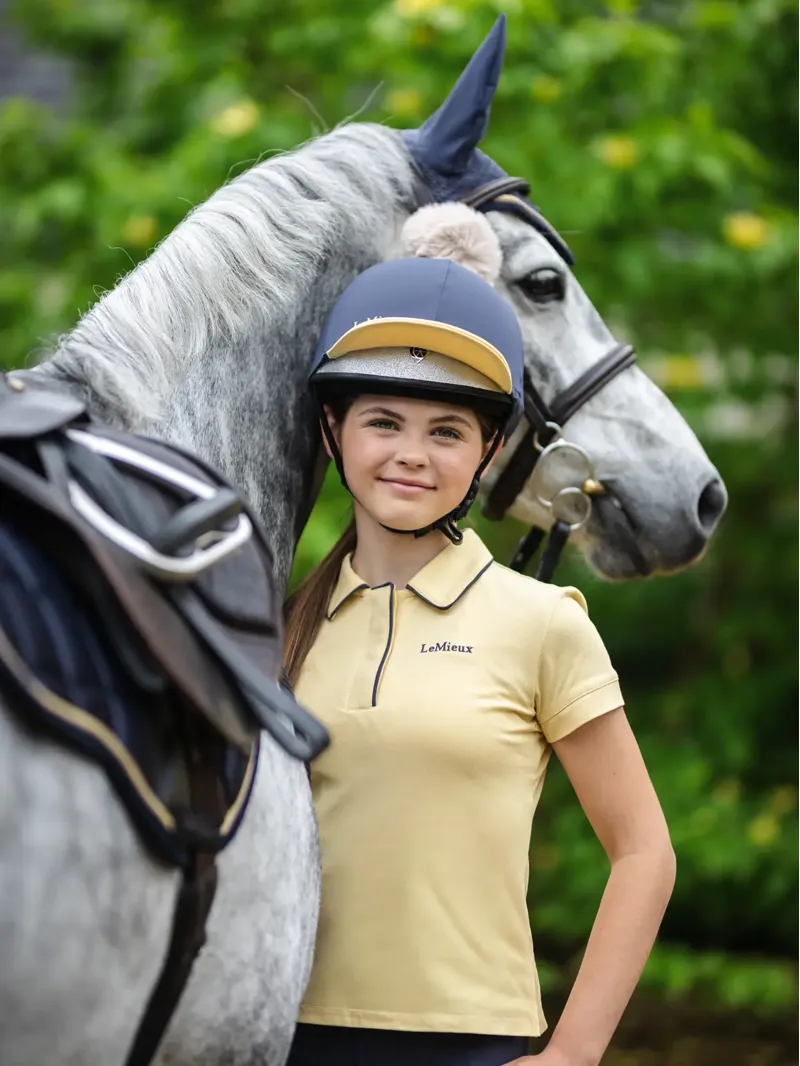 LeMieux Young Rider Polo Shirt - Mimosa-3