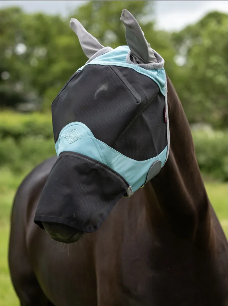 LeMieux Visor-Tek Full Fly Mask - Lagoon-1
